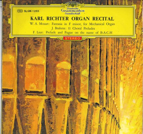 

LP Record KARL RICHTER - organ recital SLGM1265 DEUTSCHE GRAMMO Japan Classical Used