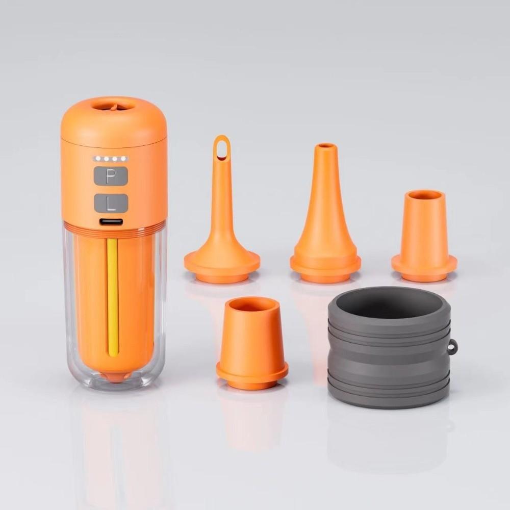 Rechargeable Inflatable Pump 5pcs Nozzles Electric Air Pump Camping Light Air Pump Air Mattress