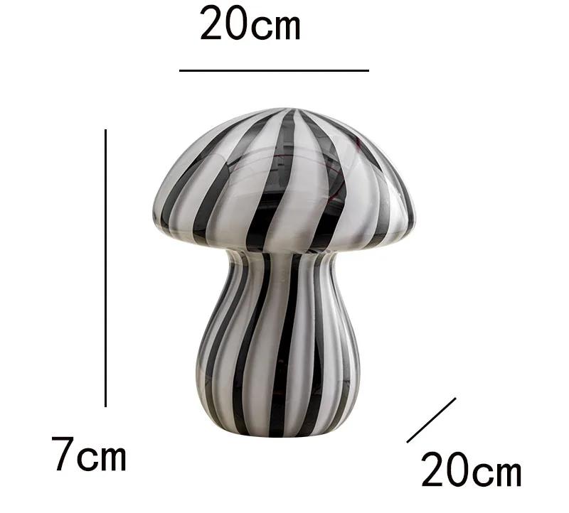 

For Hause Moderne Wohnzimmer Schrank Desktop Kreative Dekorative Glas Nette Magische Wald Schwarz Und Weiß Pilz Ornamente Gesche