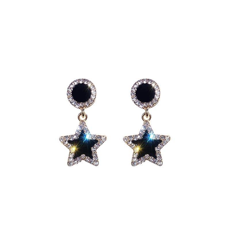 Black Hanging Long Earrings for Women Triangle Square Statement Drop Earrings 2025 boucle oreille femme Fashion Jewelry