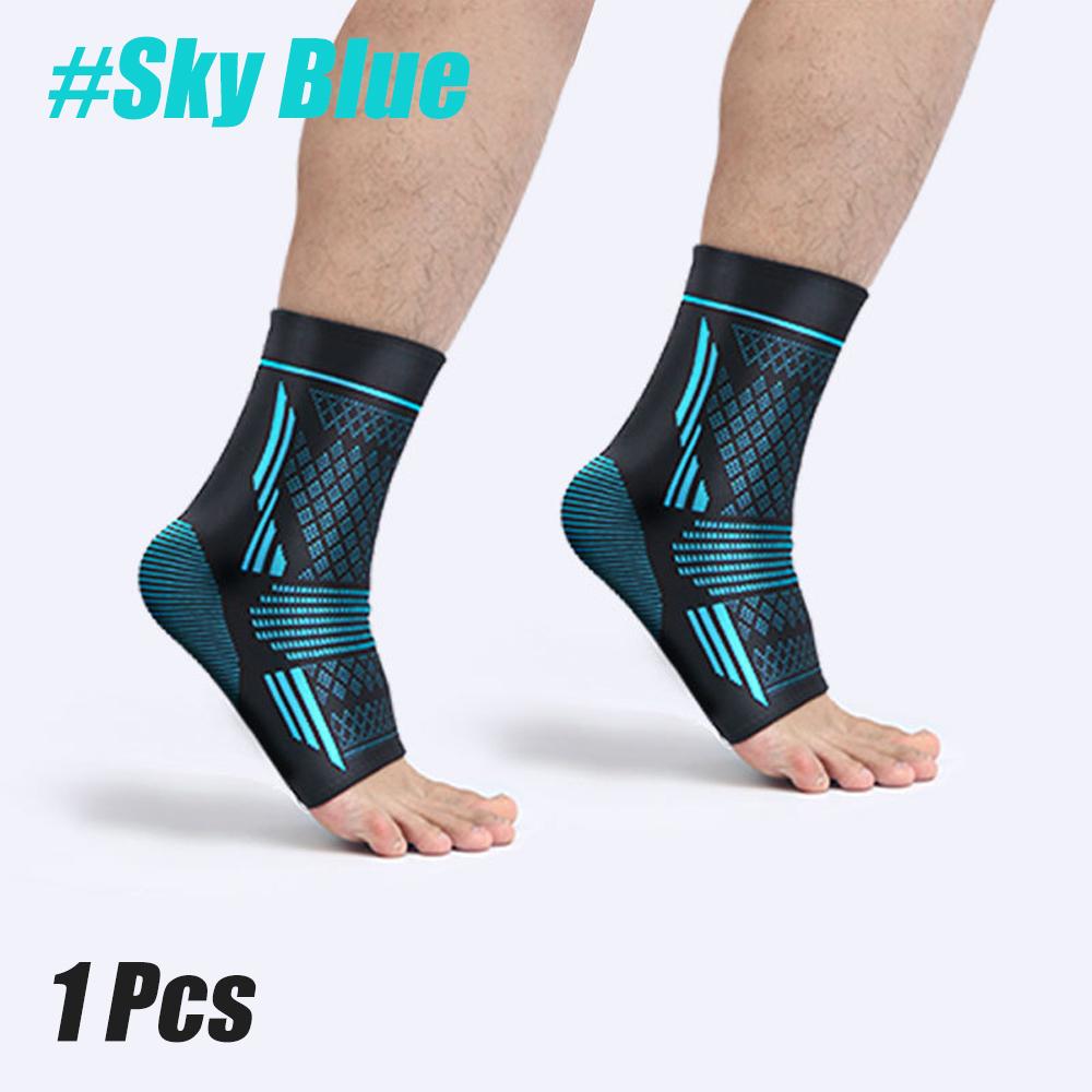 

Ankle Brace For Men Women Compression Sleeve Support Plantar Fasciitis Tendonitis Arthritis Relief Black Blue Sky Blue S