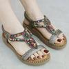 Bohemian Rhinestone Sandals For Womens Comfortable Round Toe Beach Vacation Plus Size Sandal Zapatos Para Mujer Sandalias Planas
