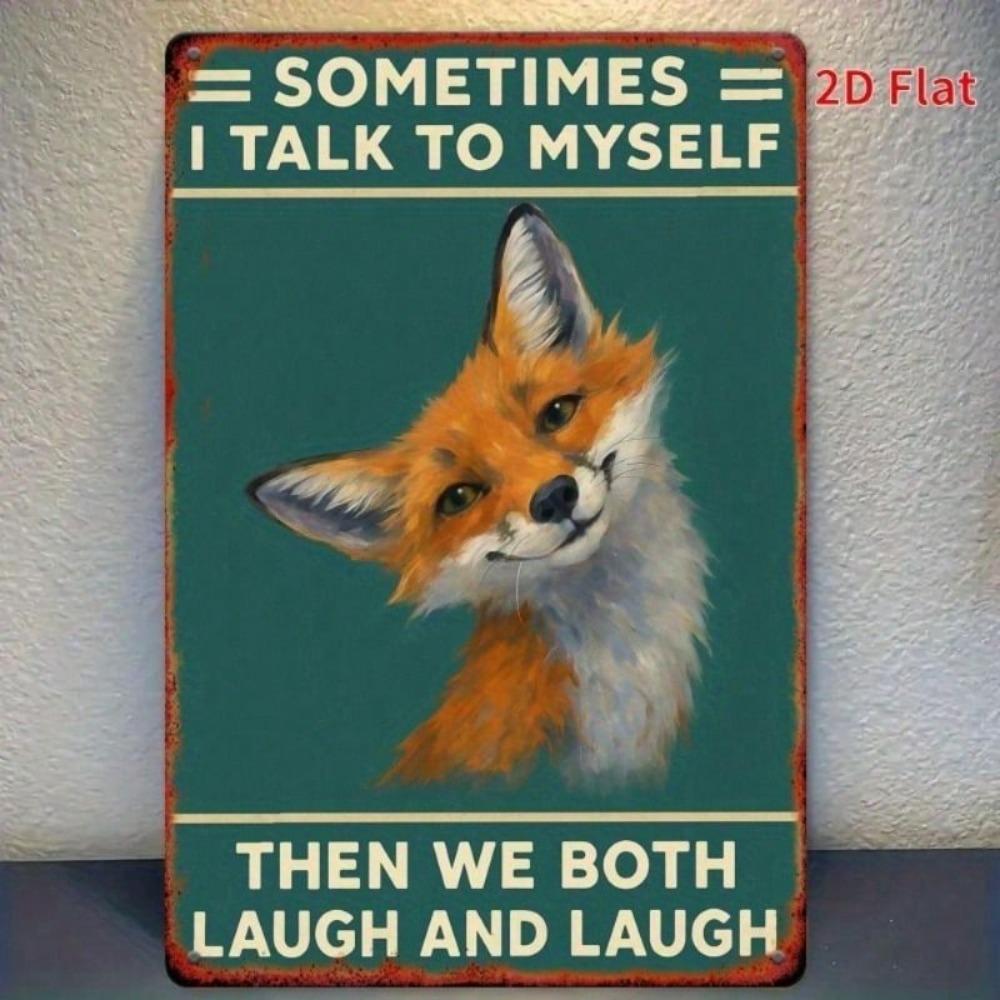 Funny Man Cave Metal Sign Sometimes I Talk To Myself Then We Both Laugh Vintage Tin Plaque Wall Decor