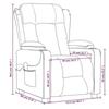 VidaXL Electric Massage Armchair, Reclining Seat with Backrest and Footrest, Riser Chair, Relaxation Chair 3098798