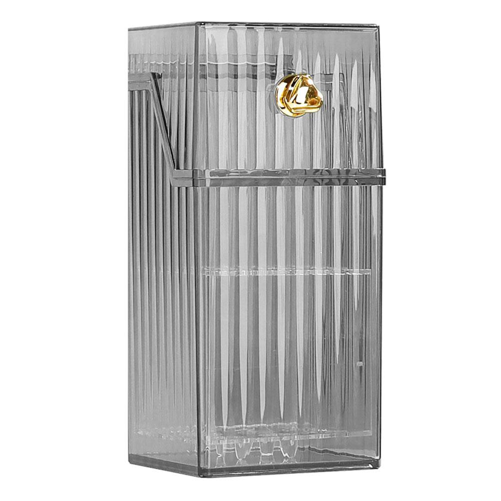 

Модный пластиковый держатель для кистей для макияжа, органайзер для губной помады, держатель для карандашей для бровей, органайзер для макияжа, настольная коробка для хранения косметики серый