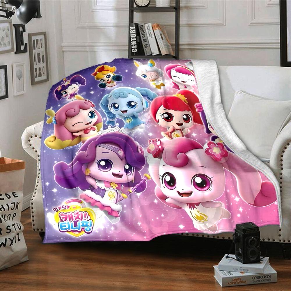 1pc Catch Teenieping Magic Sweethear (2) Blanket, Gift, for Men and Women, Soft Blanket, Good for Sofa Bed Couch Travel, Lightweight Flannel Blanket
