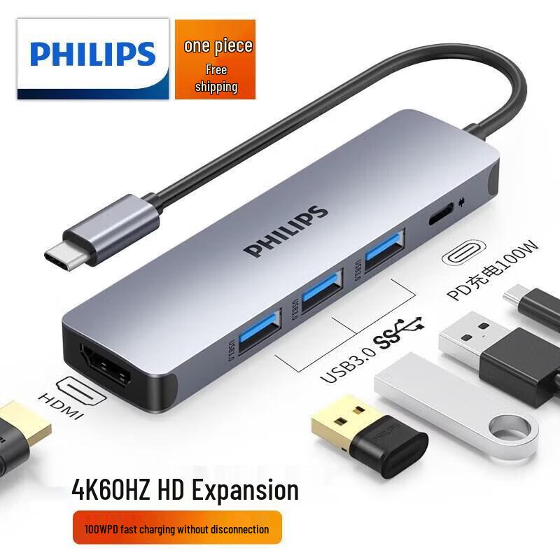 Philips Type-C 5-in-1 Hub with HDMI 4K 60Hz