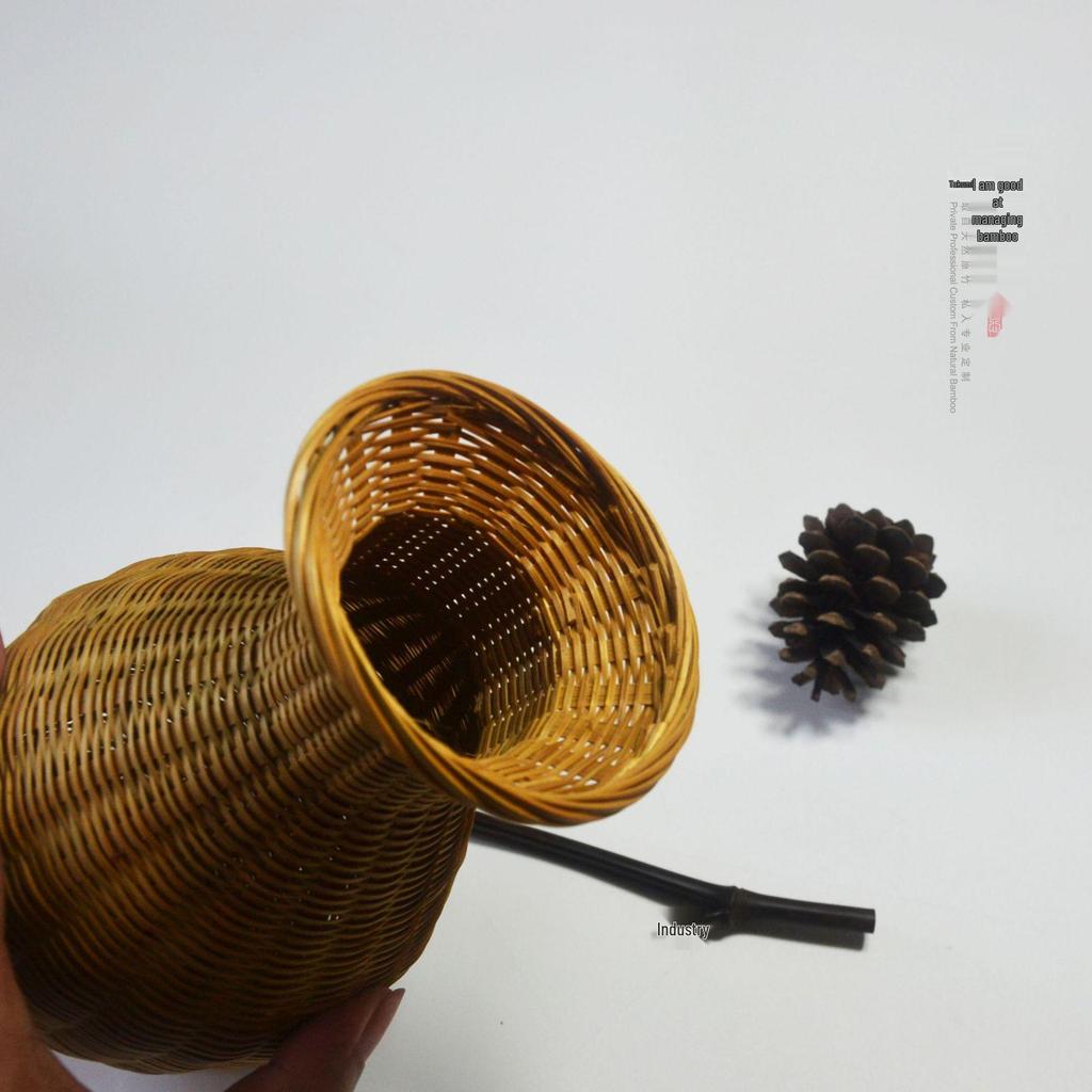 Handmade Bamboo Woven Flower Vase and Ornament Collection