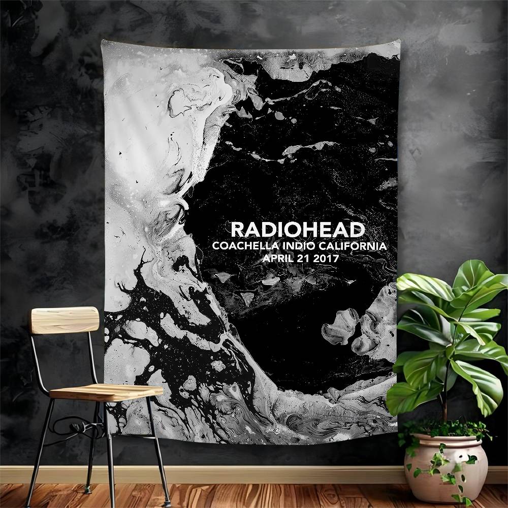 

Rock Band RRadiohead Music Chart Tapestry Art Science Fiction Room Home Decor Cheap Hippie Wall Hanging 74x94cm(29x37in)