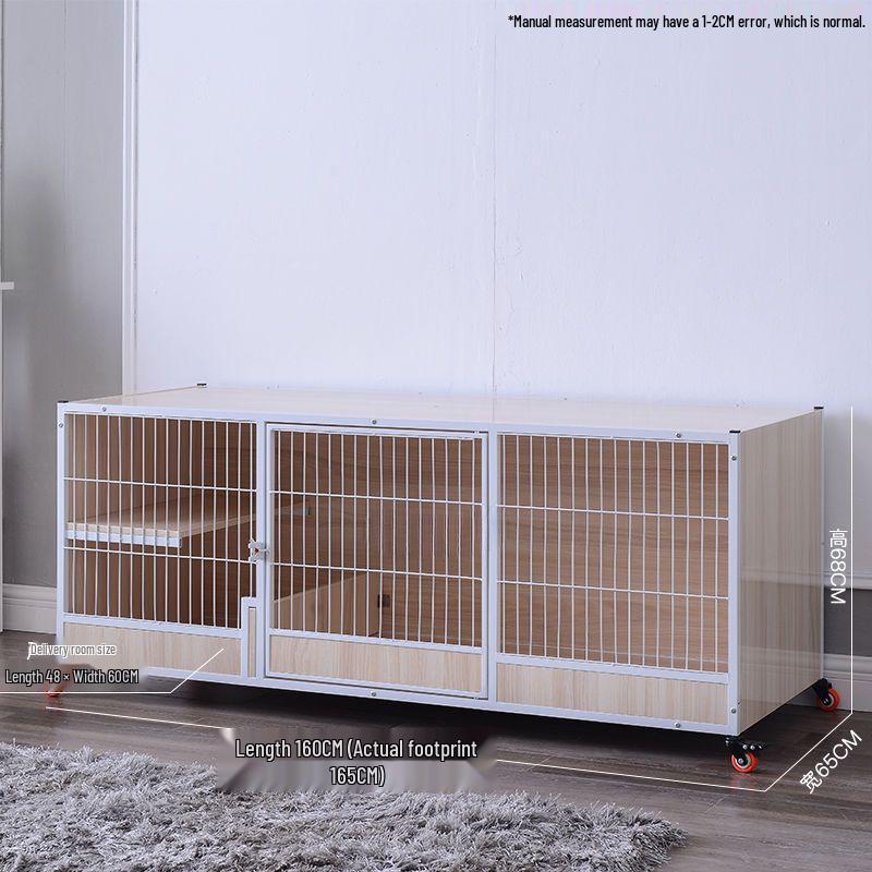Three-Tier Solid Wood Cat Breeding & Boarding Cage with Birthing Room