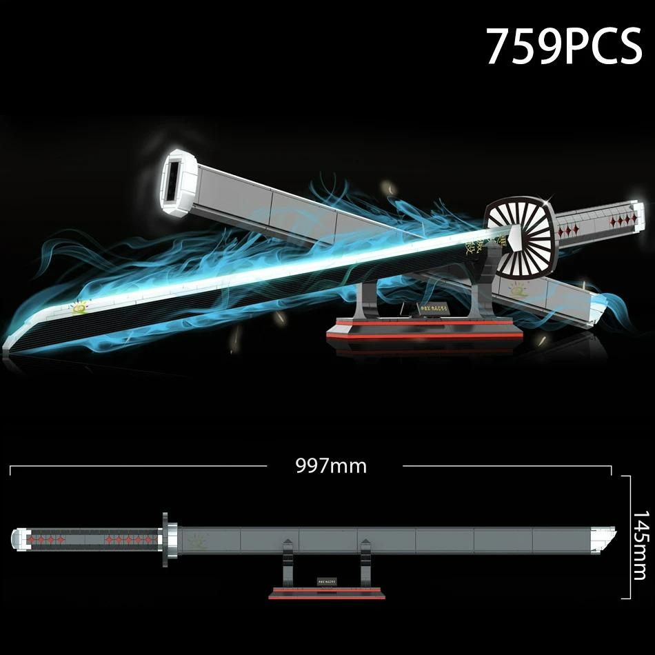 Samurai Sword Building Blocks Ninja Blade Katana Japanese Anime Butterfly Nichirin Knife Bricks Toys for Adult