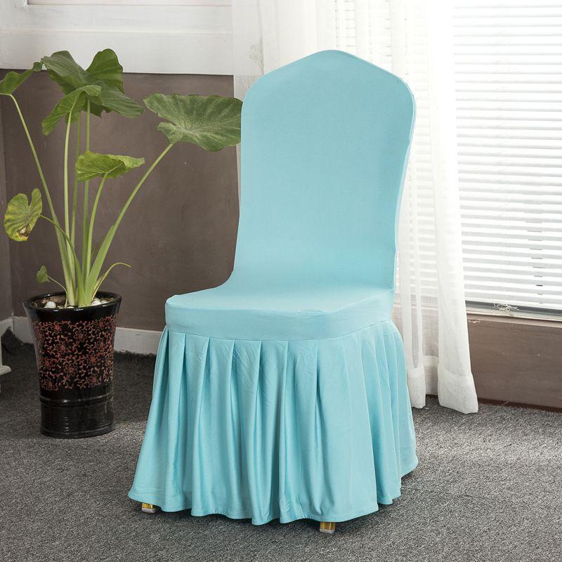 Coprisedia Elegante Coprisedia Pieghettato In Colore Puro Per Decorazione Seduta Banchetto Matrimonio