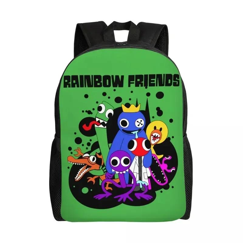 Custom Rainbows Friends Hug It Out Travel Backpack Men Women School Computer Bookbag Video Game College Student Daypack Bags