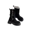 British American thick-soled Martin velvet women's snow boots retro 2025 new winter long tube heightening Martin boots