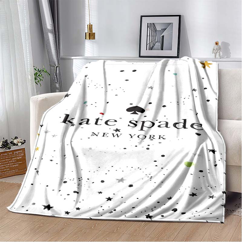 2026 New Fashion K-Kate-Spade Printed Blanket Sofa Bed Bedroom Living Room Portable Warm Extra Large Picnic Soft Blanket Stay