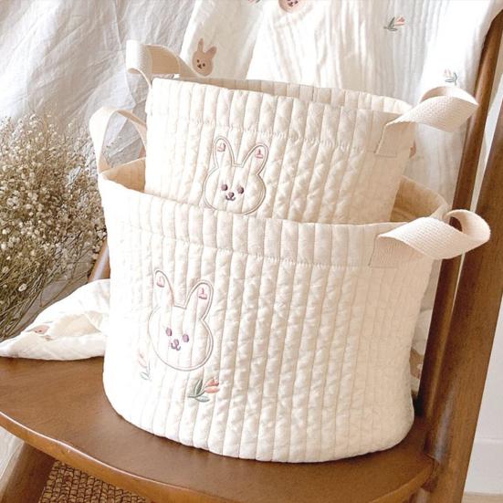 Storage Basket Soft Texture Wide Application Cotton Assorted Cartoon Organizer Box Household Supplies