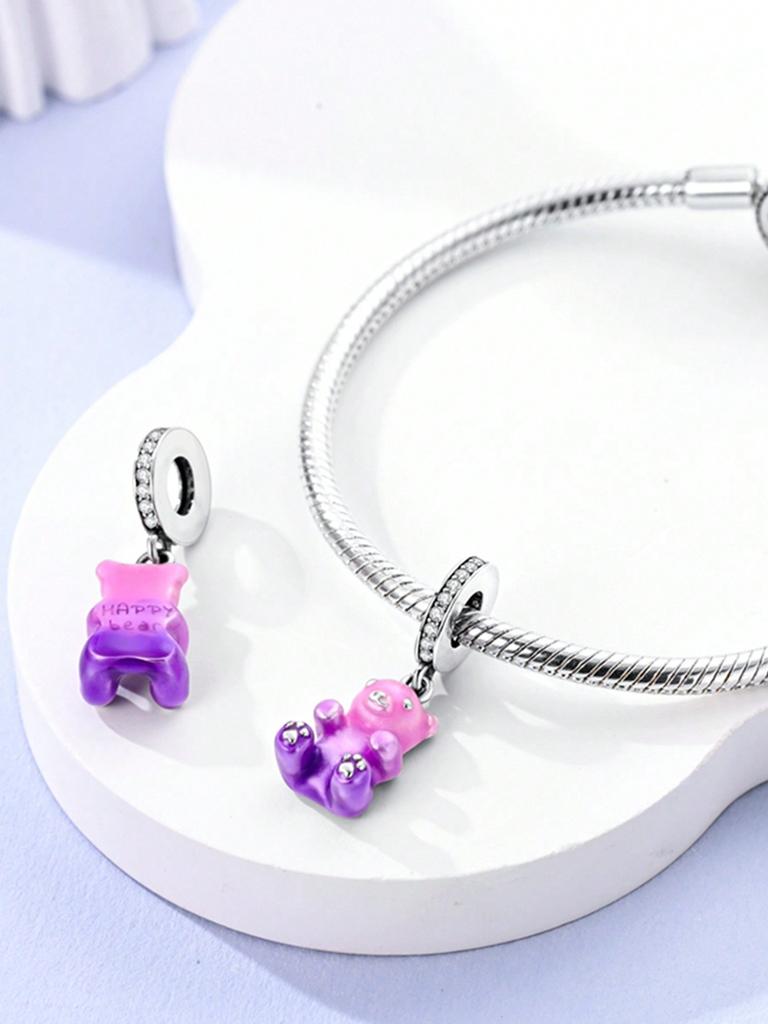 Charms Plata Copper Colors Cute Cat Peacock Elephant Beads Charm Pendant For Original Bracelet For Women Diy Jewelry Love Gift