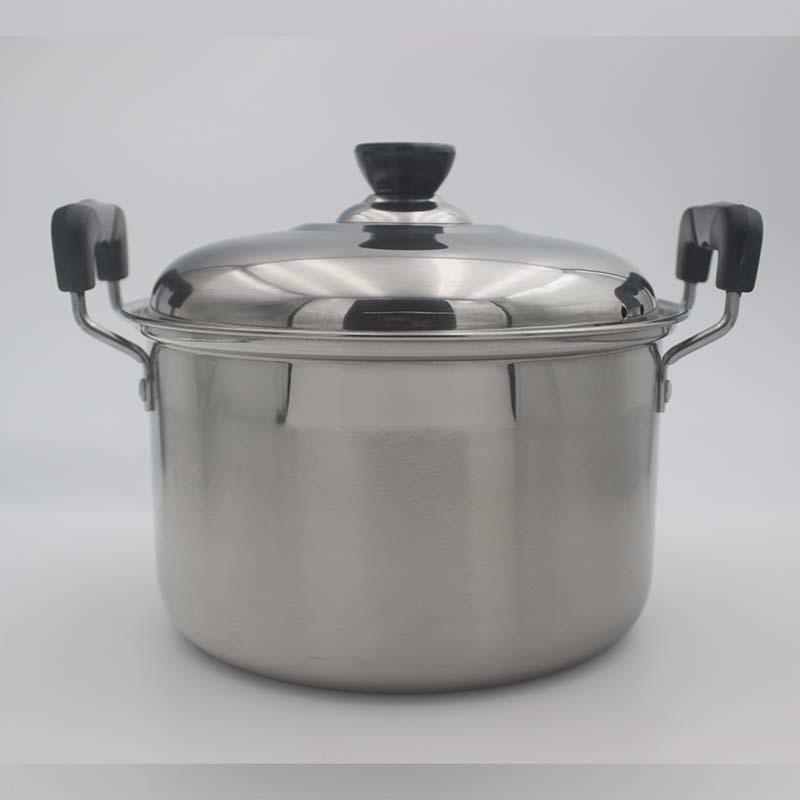 American Style Tall Stainless Steel Thickened Soup Pot, Large Capacity Stew Pot for Home