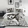 Boys Girls Duvet Covers Puppy Dog Husky Pattern White Duvet Children Cute Dog for Bedroom Decoration Dog Lovers Gifts Queen King