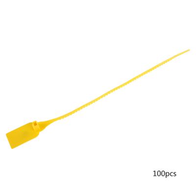 100Pcs Kunststoff Einweg Zip Krawatten Selbst locking Krawatte Koffer Schuhe Tasche Label Tag (Gelb)