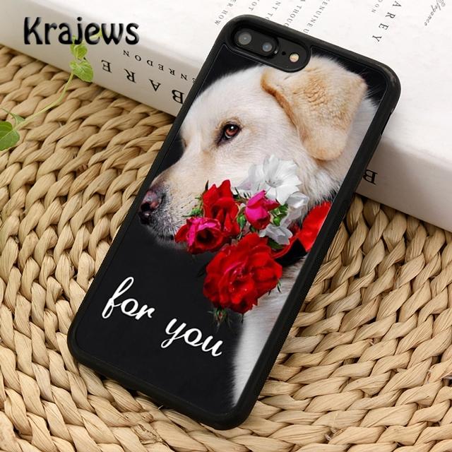 Krajews Lindo perro mascota labrador retriever Funda de teléfono suave para iPhone 14 5 6s 7 8 plus XR XS 11 12 13 pro max Samsung S21 S22ultra