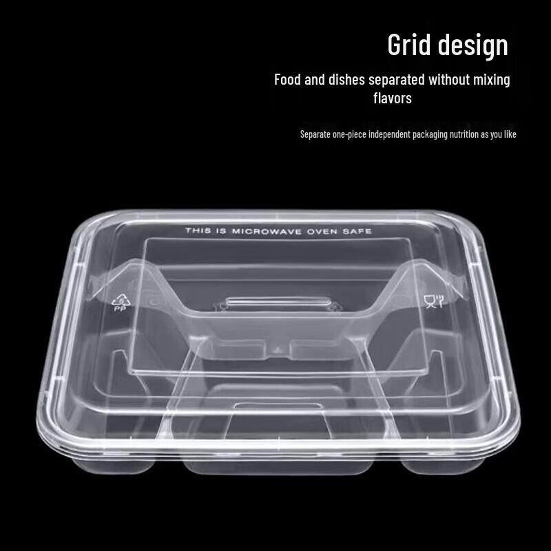 

Gemeng 1000ml Disposable 4-Compartment Meal Prep Containers