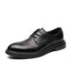 Men's Brogue Leather Formal Shoes - Retro British Pointed Toe for Spring & Autumn