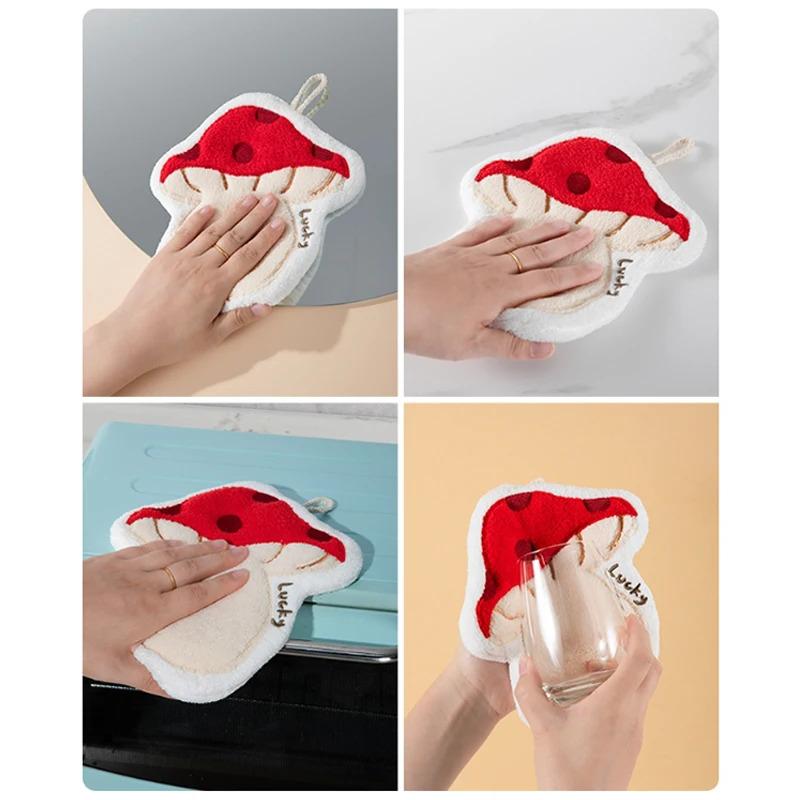 New variety of patterned hand towels with strong absorbency, kitchen and bathroom hand towels, cartoon hand towels for easy hang