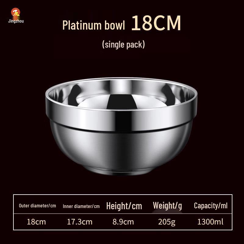 Jingzhou Double-Layer Stainless Steel Heat-Insulated Bowls