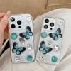 Gem Rhinestone Fine Glitter Mobile Phone Case For Apple 17 Butterfly Iphone16Promax Transparent 14 Anti-Drop 15