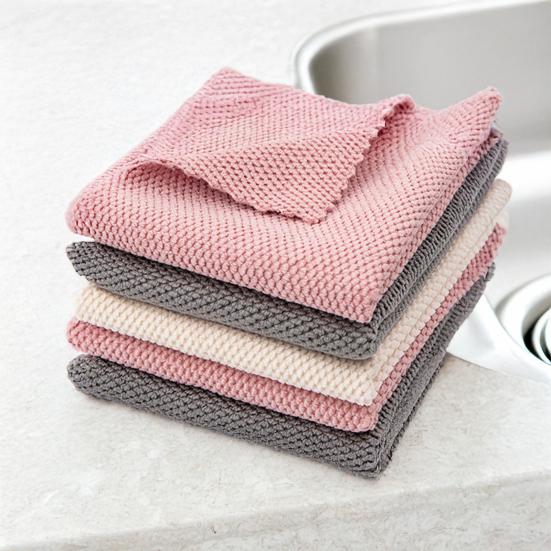 Yousheng 5/10/15/20Pcs Dishwashing Rag Microfiber Towels Kitchen Cleaning Cloth Lint-Free Absorbent Glass Mirrors Cleaning Cloth