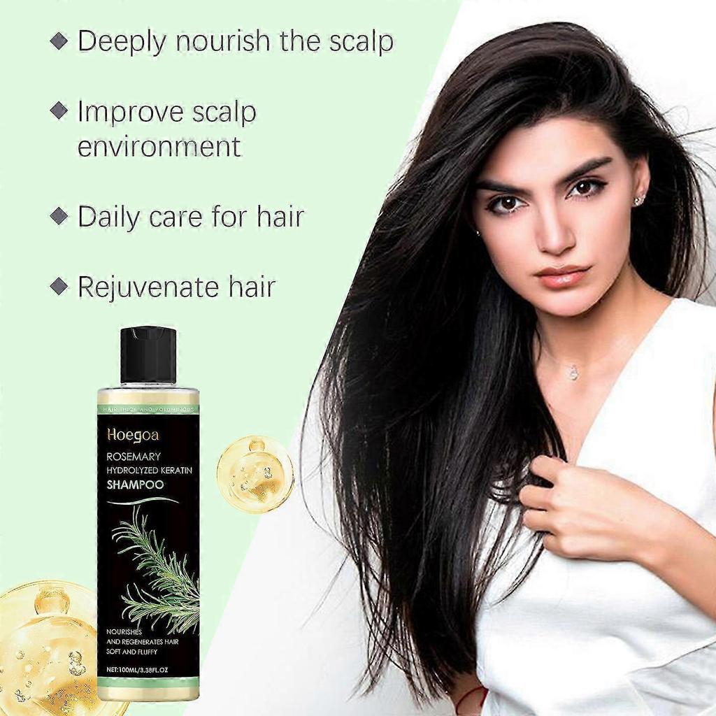 Rosemary Shampoo for Thinning Hair, Rosemary Leaf Oil Shampoo, Plant Oil Control Shampoo, Fluffy and Refreshing Shampoo