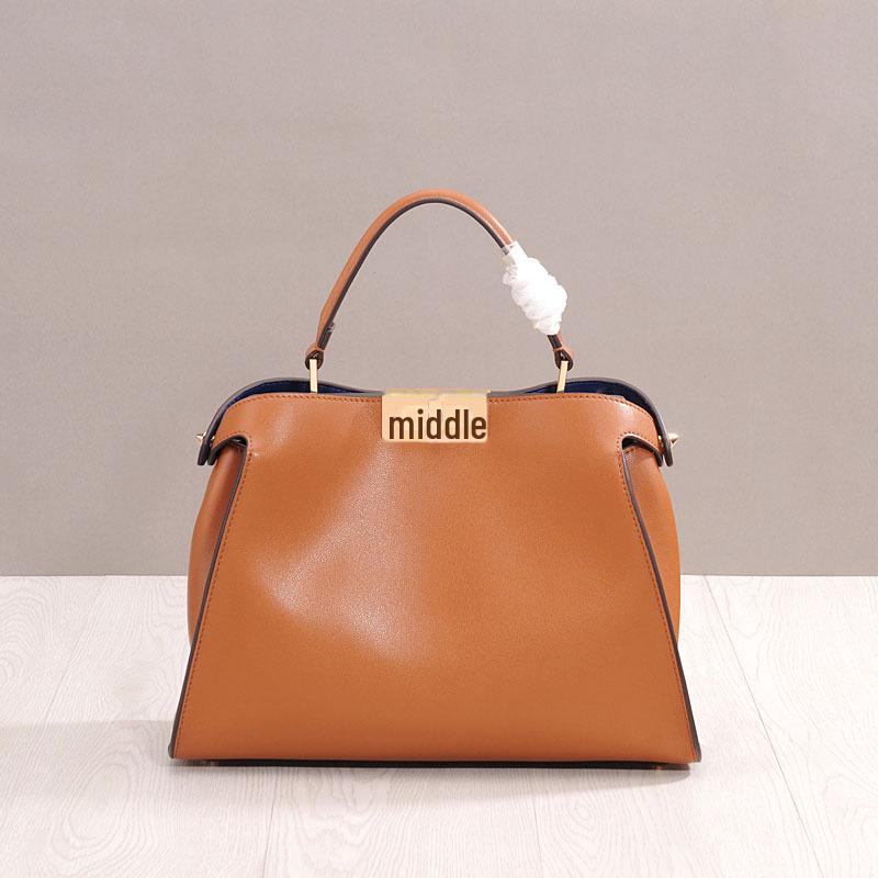 Borsa Reale da Donna in Vera Pelle 2024 con Fibbia Rotante, Design Grande Gatto, Borsa a Mano e a Spalla da Donna Versatile.