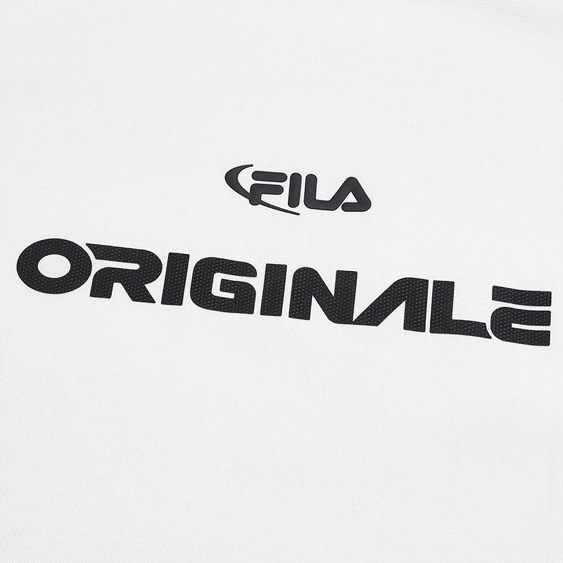FILA Original Simple Versatile Fashion Comfortable T-Shirt Men tops Cloud-Mushroom-White F11M629119FWT