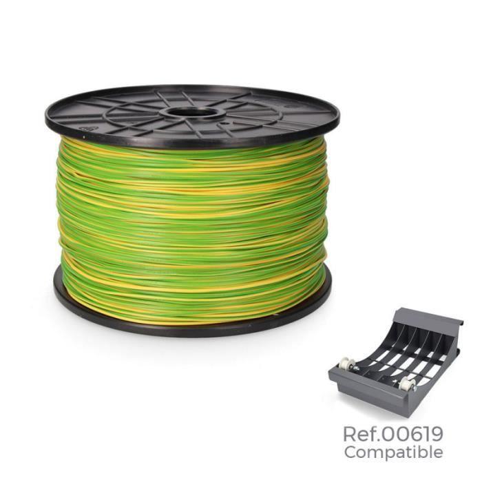 Bobine cable flexible 2,5mm bicolore 800mts (bobine grande ø400x200mm)