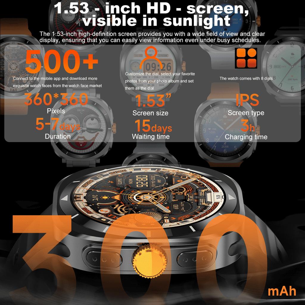 2024 Neue NFC-Uhr F7 Ultra Bluetooth-Anruf Smart Watch Männer AMOLED-Bildschirm Multifunktions-Sport-Fitness-Tracker Frauen Gesundheit SmartWatch