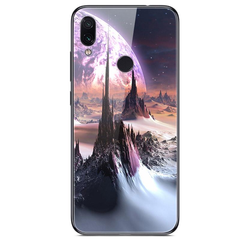 For Xiaomi Redmi Note 7 Case Tempered Glass Hard Back Cover For Xiomi Redmi Note7 Phone Cases Soft Bumper On Redmi 7 7A Redmi7