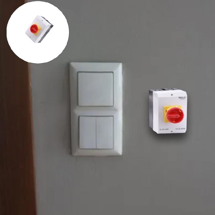 Circuit Breaker Rotary Switches Replacement 63A Isolator Disconnect Switches With Waterproof Box Enclosure Easy To Install
