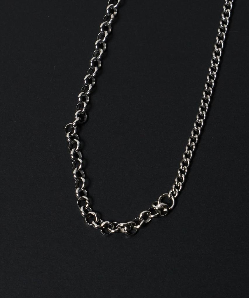 WEGO Unisexe Chaîne Fine Mix Simple Argent Motif Coréen 4 Collier, Accessoire, Cadeau, Homme, Style, F,