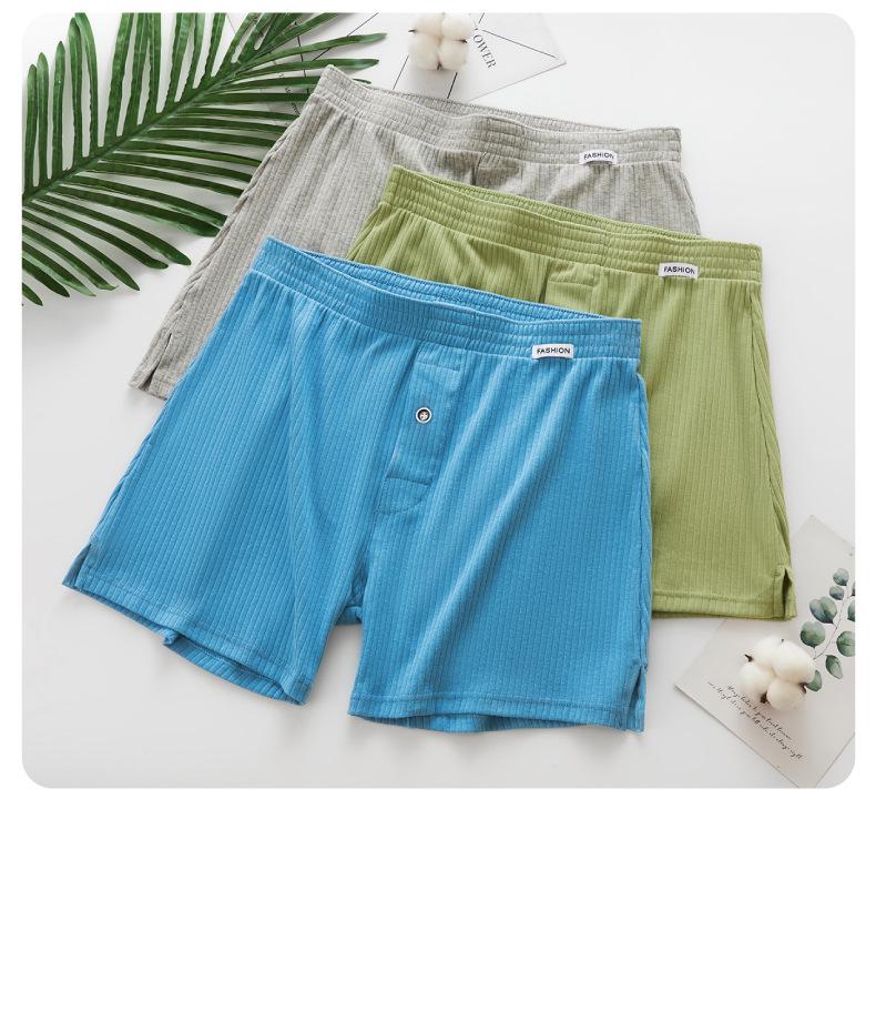Arow Men's Plus Size Cotton Boxer Briefs - Youth Flat-Leg Underwear Shorts