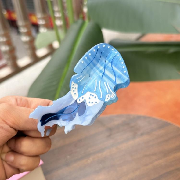 Unique Jellyfish Acetate Hair Clip Fashionable Hairpin Party Headwear Hairpieces Hair Accessory for Fashion Women