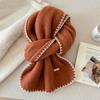 Soft Knit Scarf Women Men Winter Solid Color Warm Lightweight Unisex