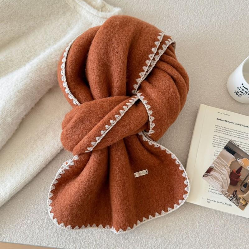 Soft Knit Scarf Women Men Winter Solid Color Warm Lightweight Unisex