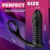 Thrusting Vibrating Anal Vibrator for Men Prostate Massager Cock Ring Anal Butt Plug G Spot Massager Male Sex Toys for Couples