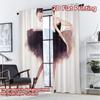 2D FLAT PRINTING 2pcs Curtains (Without Rod) Elegant Ballerina Dancing Fashionable Chic Curtains Prints Light Filtering Curtains