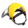 PVC Safety Helmet Hat Mesh Clear Face Shields Impact Resistant Protective Mask  Garden