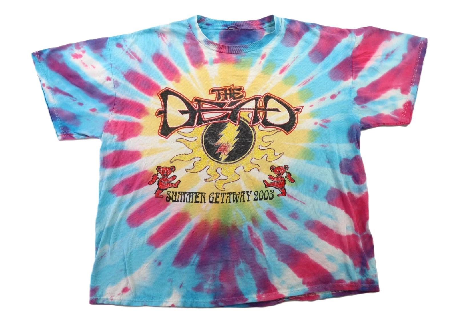 VTG Y2K 2003 XL GRATEFUL DEAD Tour Bob Dylan Bears Summer Getaway T Shirt XL