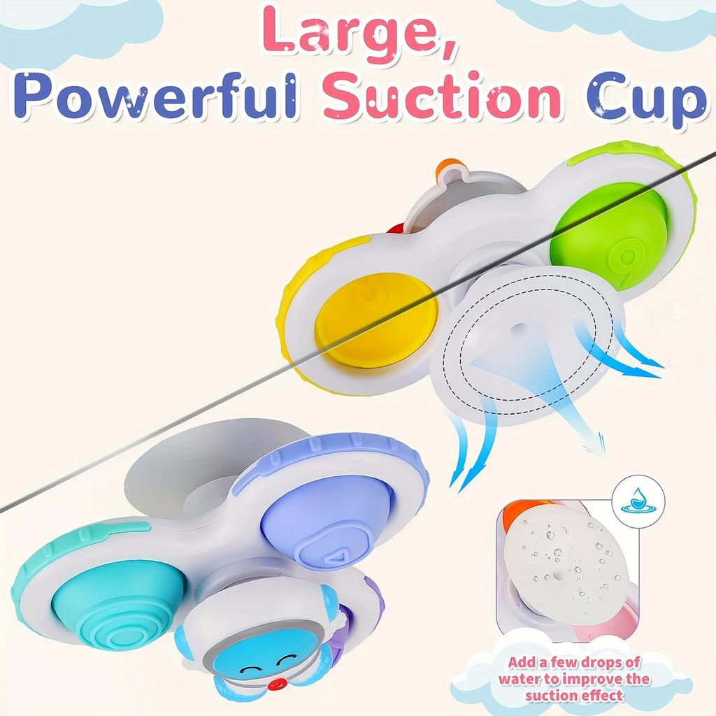 Suction Cup Spinner Infant Baby Toys for 12-18 Months, Spinning Top Sensory Toys for Toddlers 1-3 Years Old, Fidget Dimple Toy for Babies