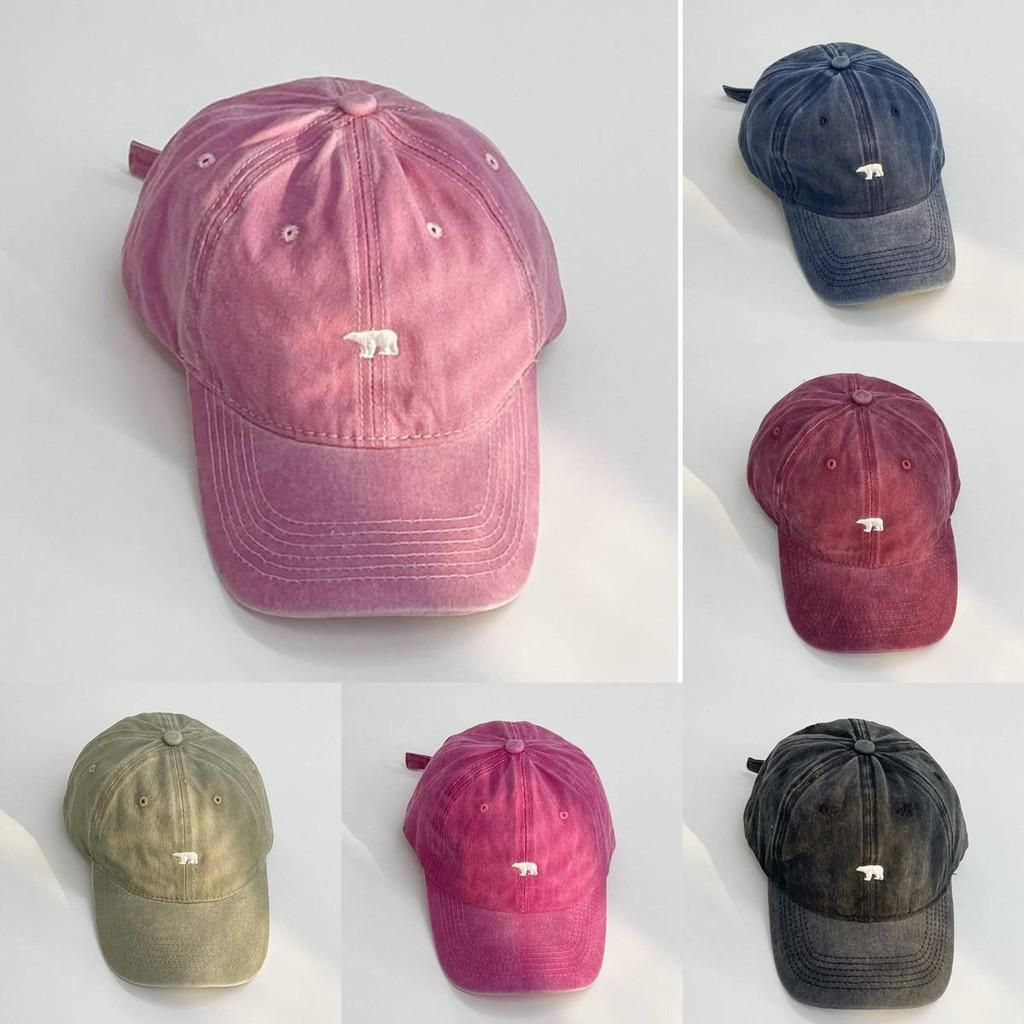 Chic Retro Pink Washed Cotton Duckbill Cap With Embroidery Perfect For Spring And Summer Outdoor Activities