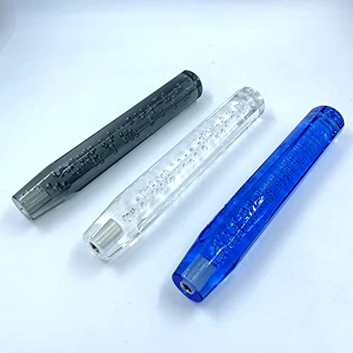 [SCGEHA] Universal Crystal Shift Knob, Octagonal, with Bubble Fill, Adapter Included, 3 Colors, 30cm (Black)